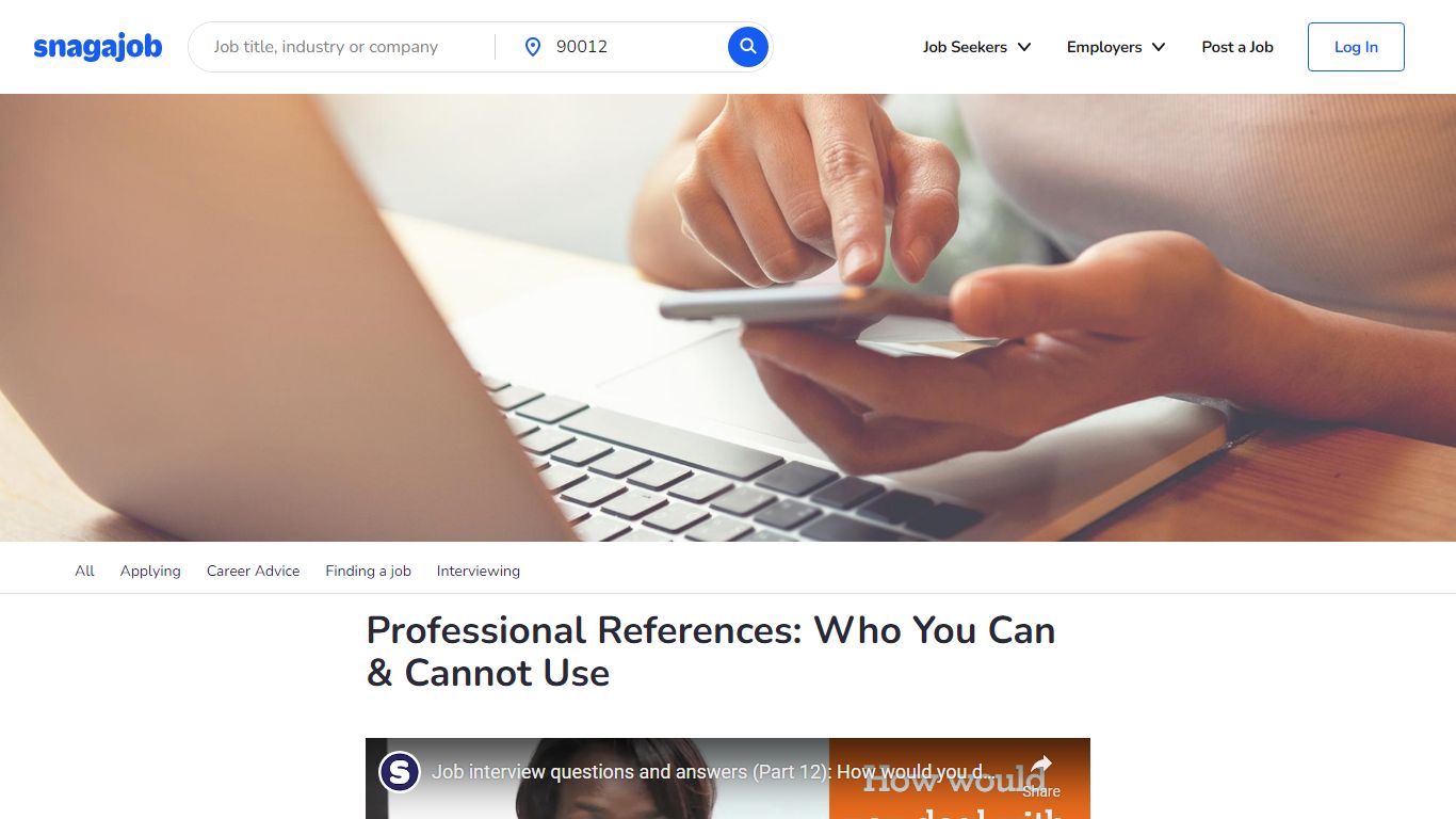 Professional References: Who You Can & Cannot Use | Snagajob